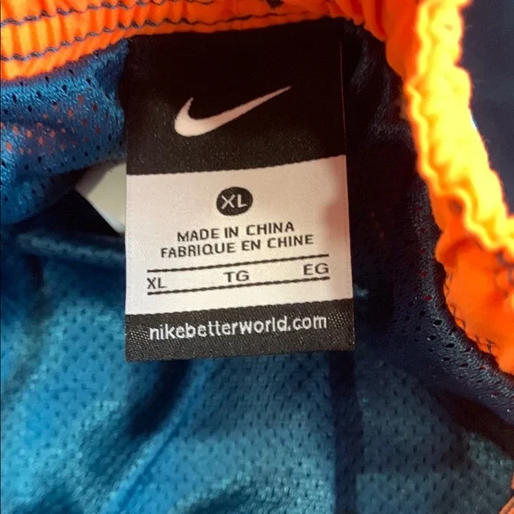 NWT Nike Mens Current Volley Swim Bottom Board Blue Shorts Size XL - Picture 4 of 8